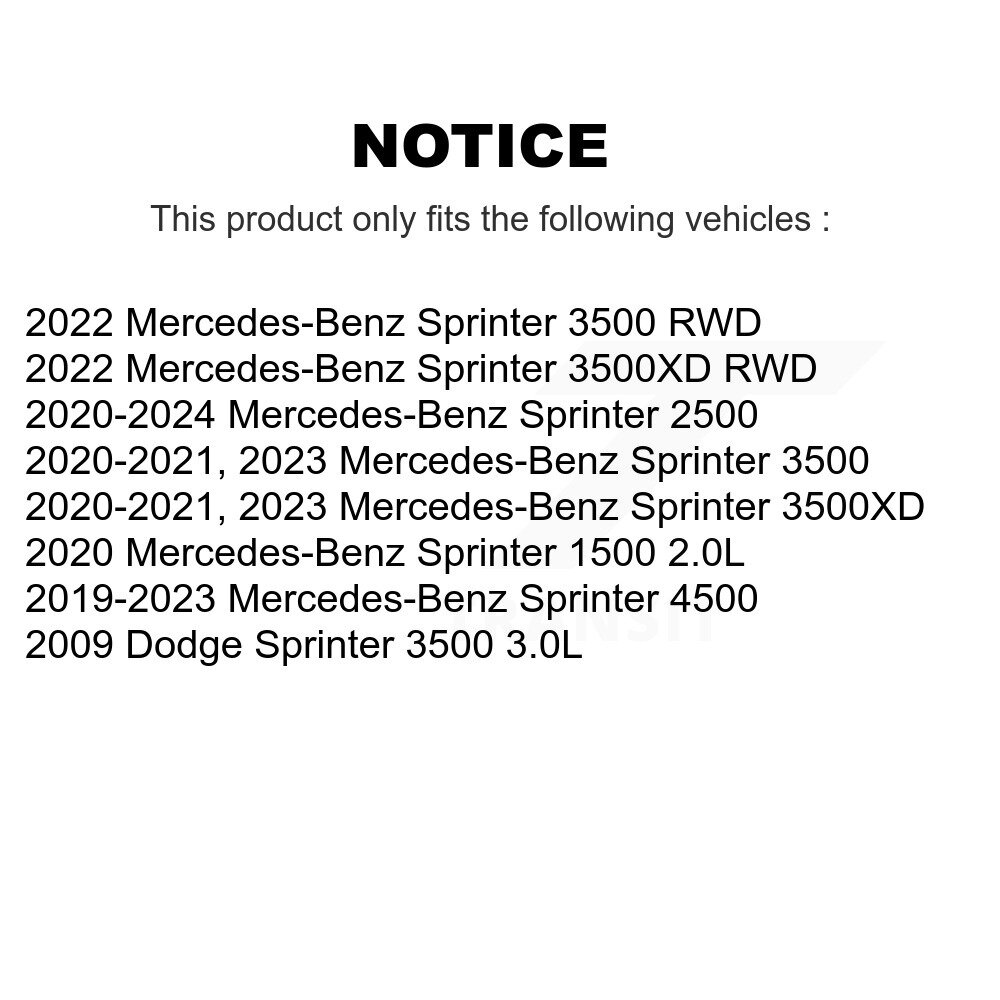 Front Ceramic Brake Pad & Extra Wear Sensor Kit For Mercedes-Benz Sprinter 2500 3500 4500 KNW-100777 - Image 2