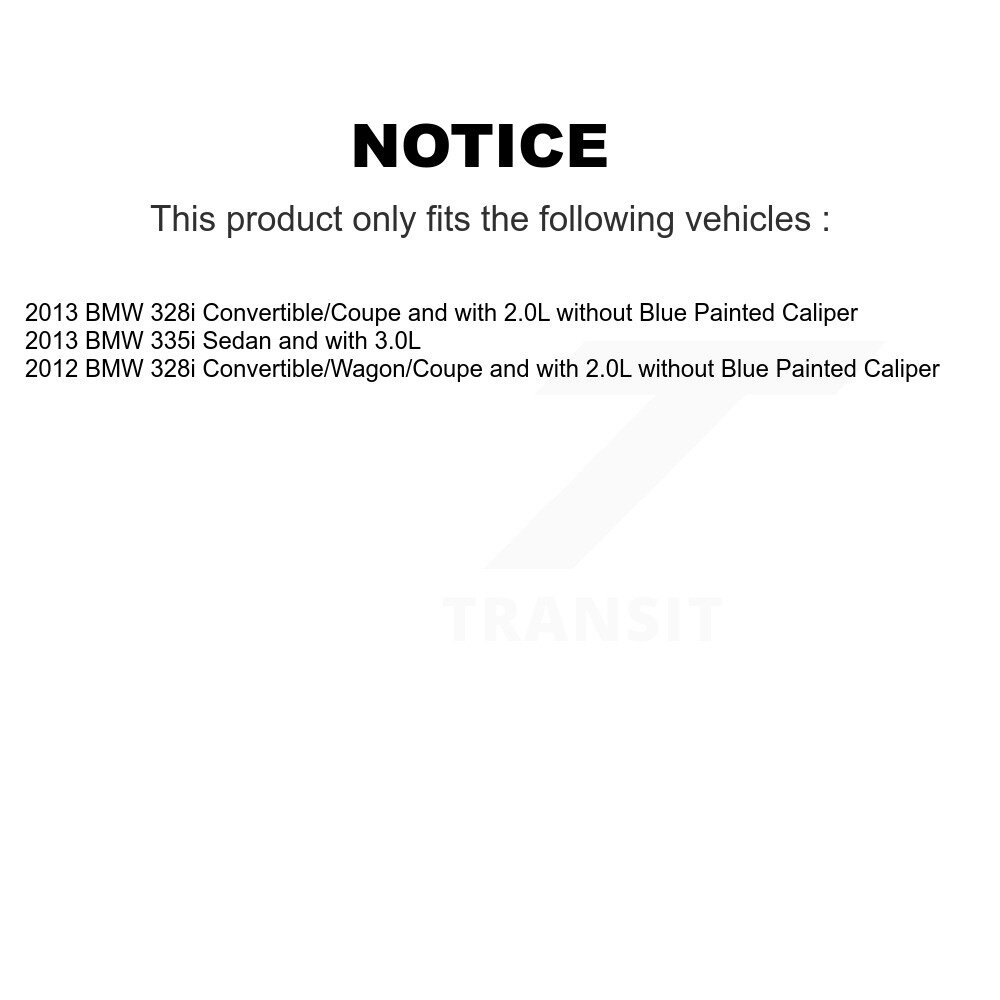 Front Ceramic Disc Brake Pads And Wear Sensors Kit For BMW 328i 335i KNW-100816 - Image 2