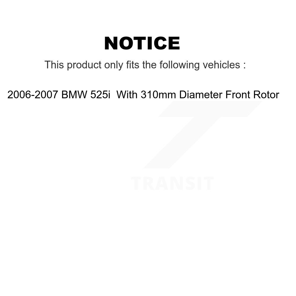 Front Ceramic Disc Brake Pad Wear Sensor Kit For BMW 525i With 310mm Diameter Rotor KNW-100842 - Image 2