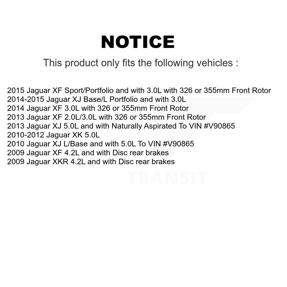 Rear Ceramic Disc Brake Pads And Wear Sensors Kit For Jaguar XF XJ XK XKR KNW-101000 - Image 2