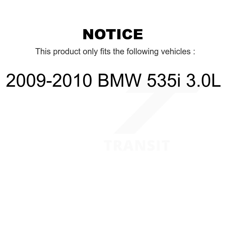 Rear Ceramic Disc Brake Pads And Wear Sensors Kit For 2009-2010 BMW 535i 3.0L KNW-101100 - Image 2