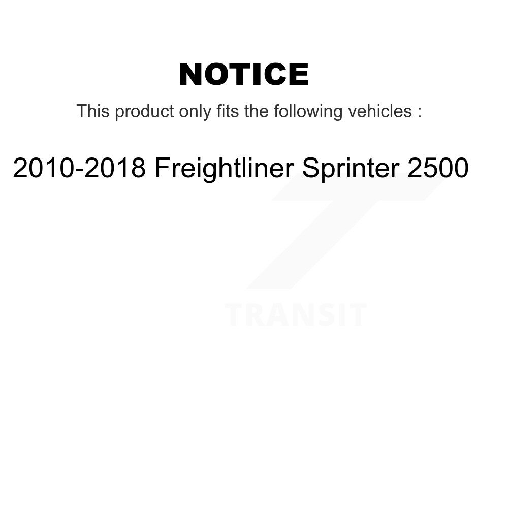 Front Rear Ceramic Brake Pad & Extra Wear Sensor Kit (7Pc) For Freightliner Sprinter 2500 KNW-101213 - Image 2