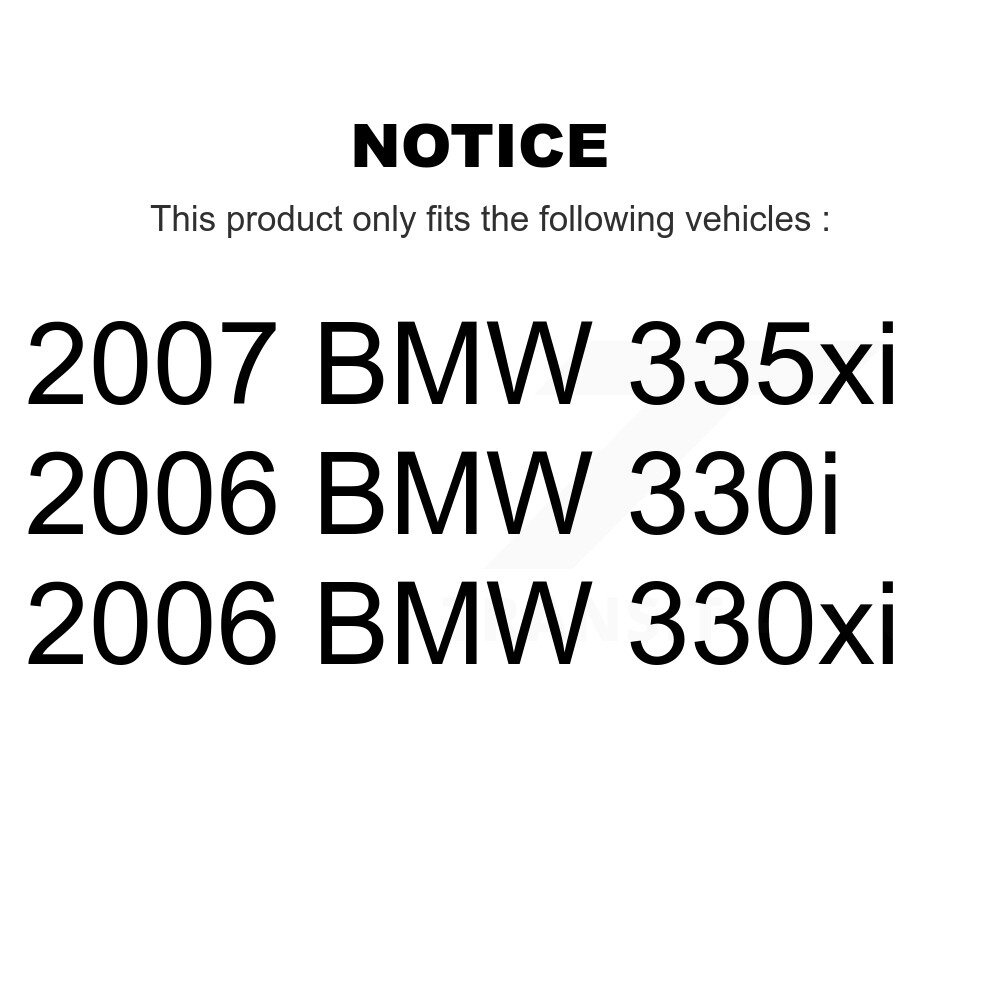 Front Rear Semi-Metallic Brake Pads Kit For BMW 330i 330xi 335xi KPF-100031 - Image 2