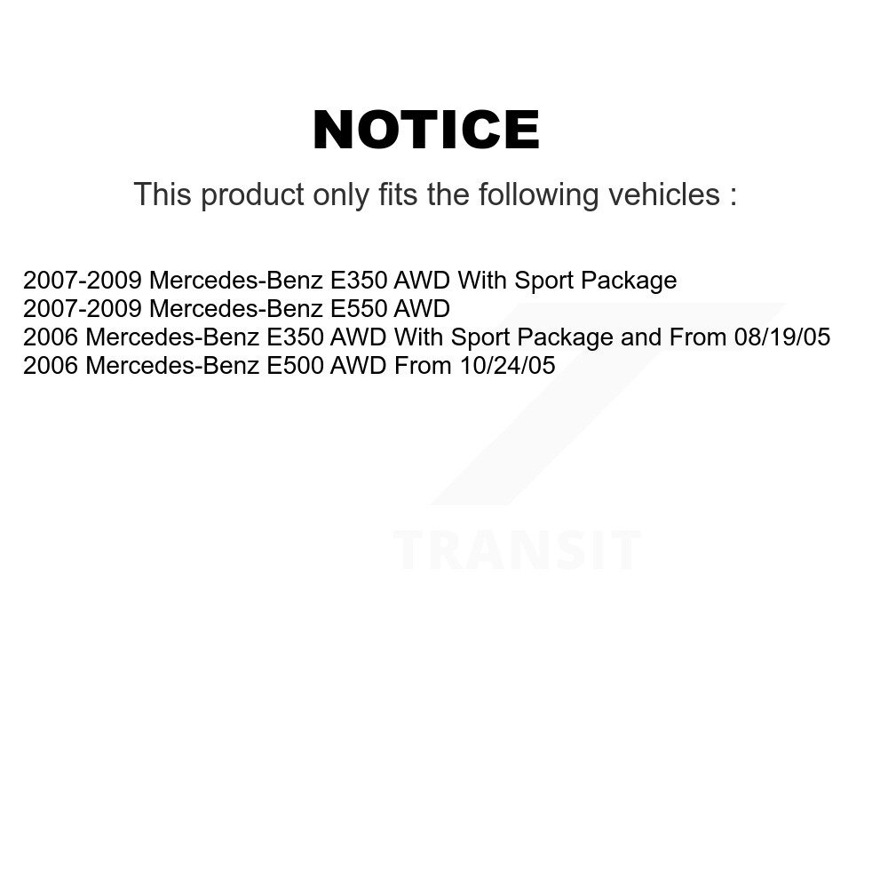 Front Rear Semi-Metallic Brake Pads Kit For Mercedes-Benz E350 E550 E500 AWD KPF-100059 - Image 2