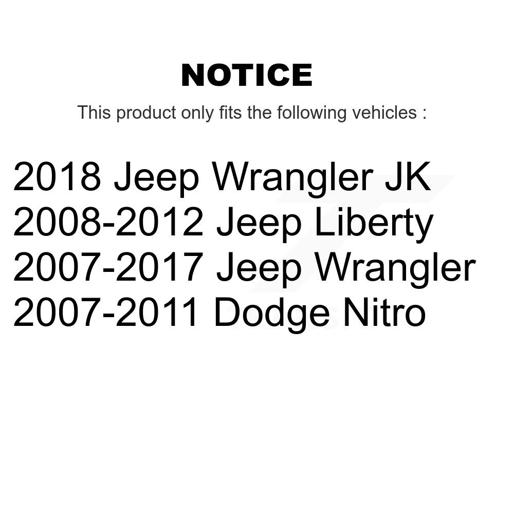 Front Rear Semi-Metallic Brake Pads Kit For Jeep Wrangler Liberty JK Dodge Nitro KPF-100097 - Image 2