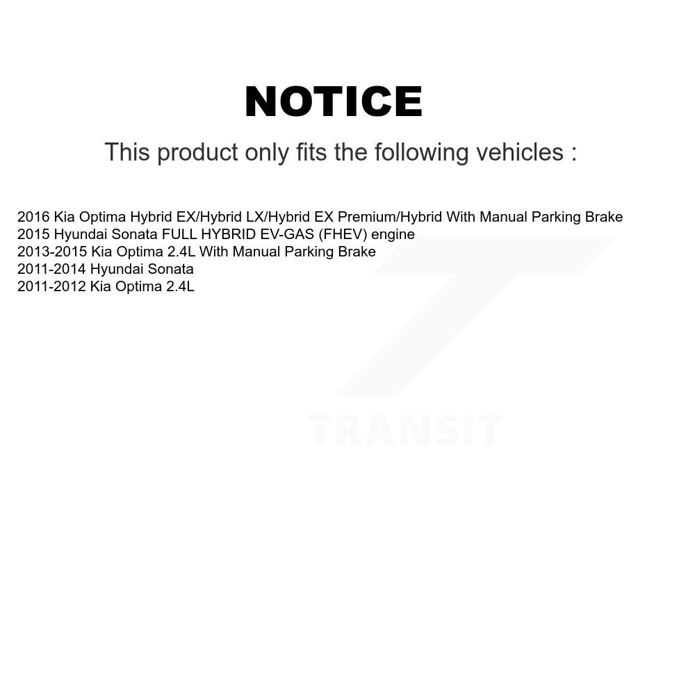 Front Rear Semi-Metallic Brake Pads Kit For Hyundai Sonata Kia Optima KPF-100188 - Image 2