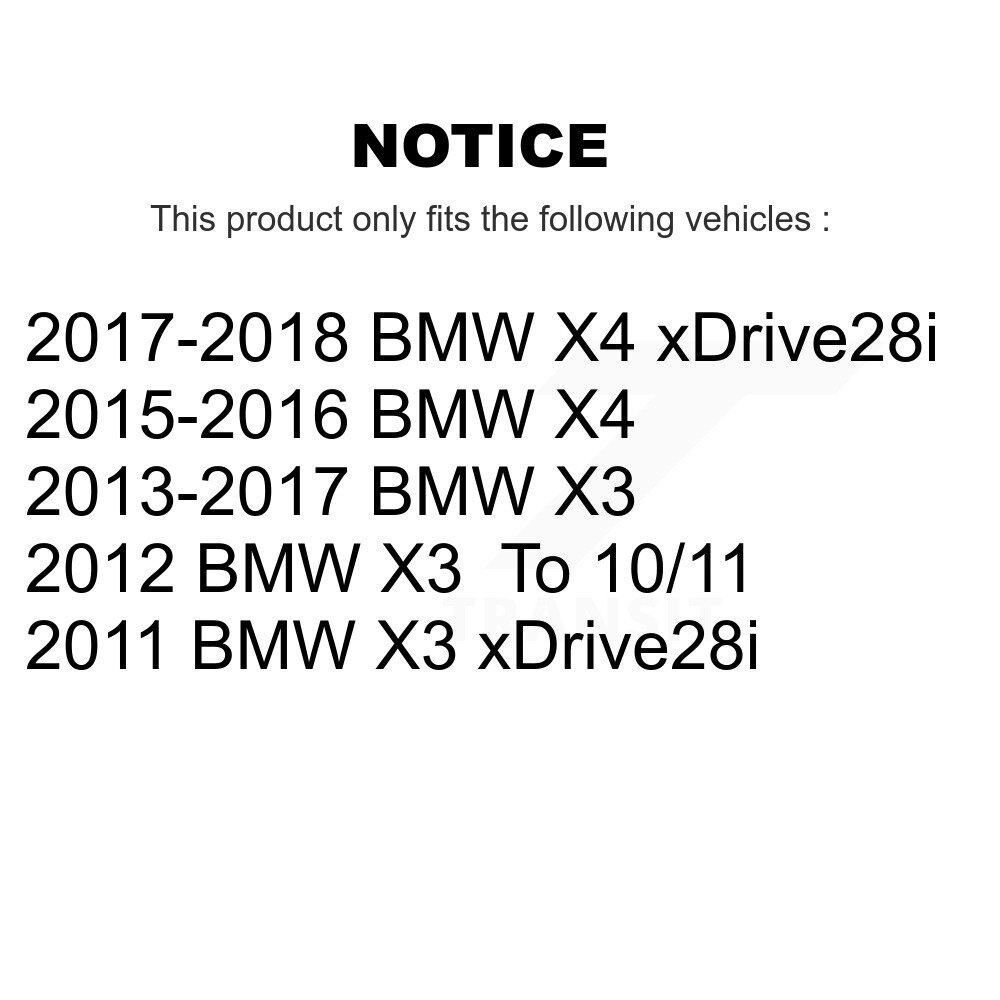 Front Rear Semi-Metallic Brake Pads Kit For BMW X3 X4 KPF-100224 - Image 2
