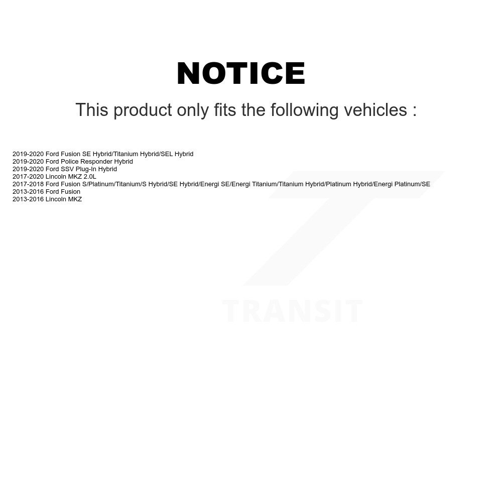 Front Rear Semi-Metallic Brake Pads Kit For Ford Fusion Lincoln MKZ Police Responder SSV KPF-100251 - Image 2