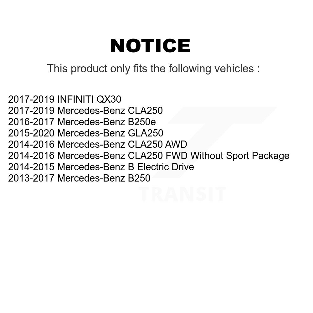 Front Rear Semi-Metallic Brake Pad Kit For Mercedes-Benz GLA250 CLA250 B250 INFINITI QX30 KPF-100257 - Image 2