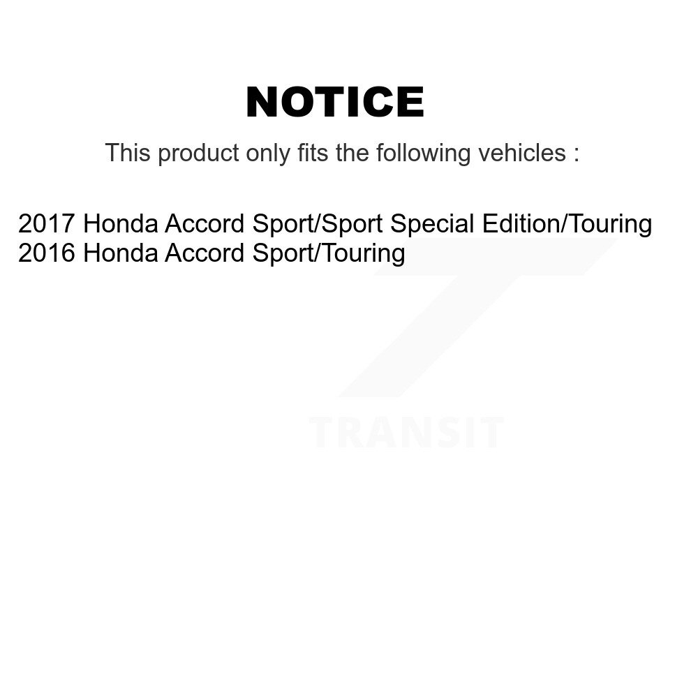Front Rear Semi-Metallic Brake Pads Kit For Honda Accord KPF-100259 - Image 2