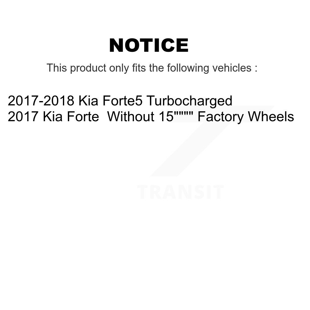 Front Rear Semi-Metallic Brake Pads Kit For Kia Forte Forte5 KPF-100279 - Image 2