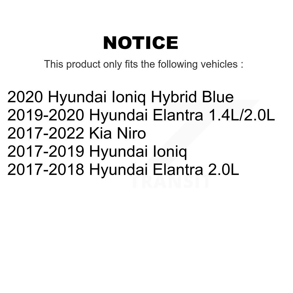 Front Rear Semi-Metallic Brake Pads Kit For Hyundai Elantra Kia Niro Ioniq KPF-100289 - Image 2