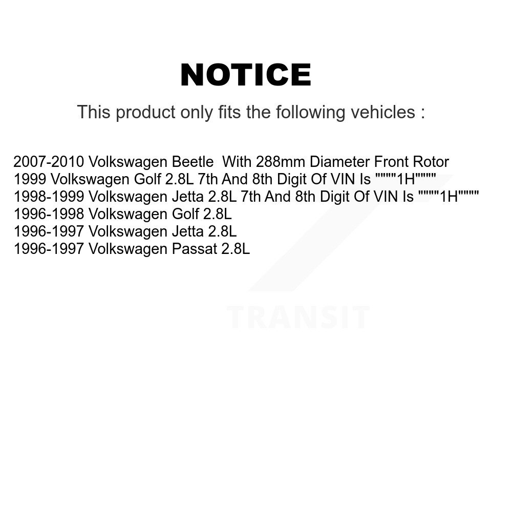 Front Rear Semi-Metallic Brake Pads Kit For Volkswagen Beetle Jetta Golf Passat KPF-100327 - Image 2