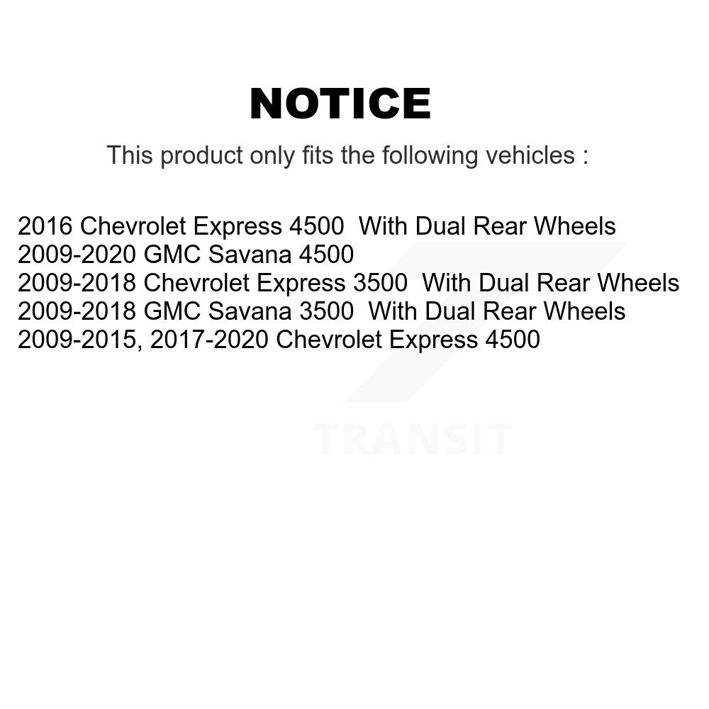 Front Rear Semi-Metallic Brake Pads Kit For GMC Savana 3500 Chevrolet Express 4500 KPF-100349 - Image 2