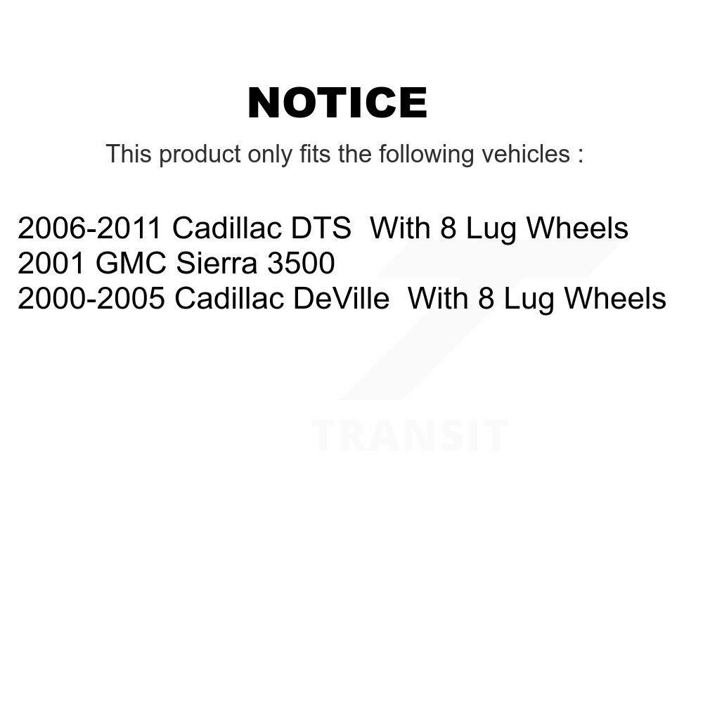 Front Rear Semi-Metallic Brake Pads Kit For Cadillac DTS DeVille GMC Sierra 3500 KPF-100351 - Image 2