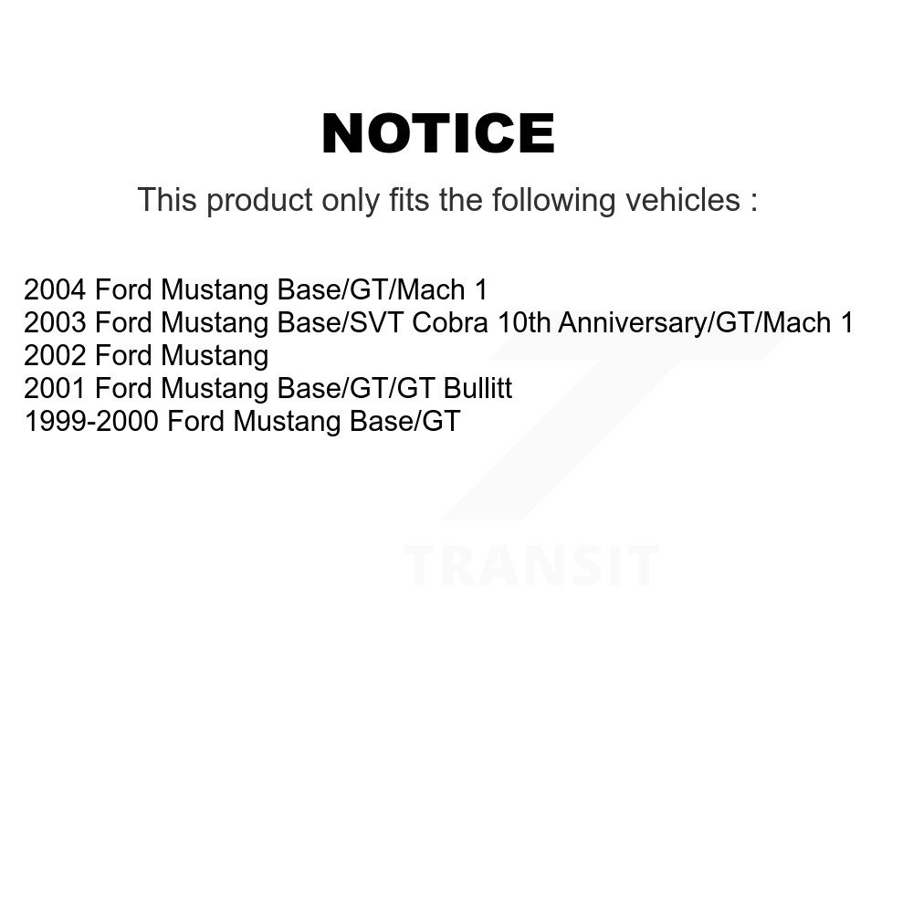Front Rear Semi-Metallic Brake Pads Kit For Ford Mustang KPF-100365 - Image 2
