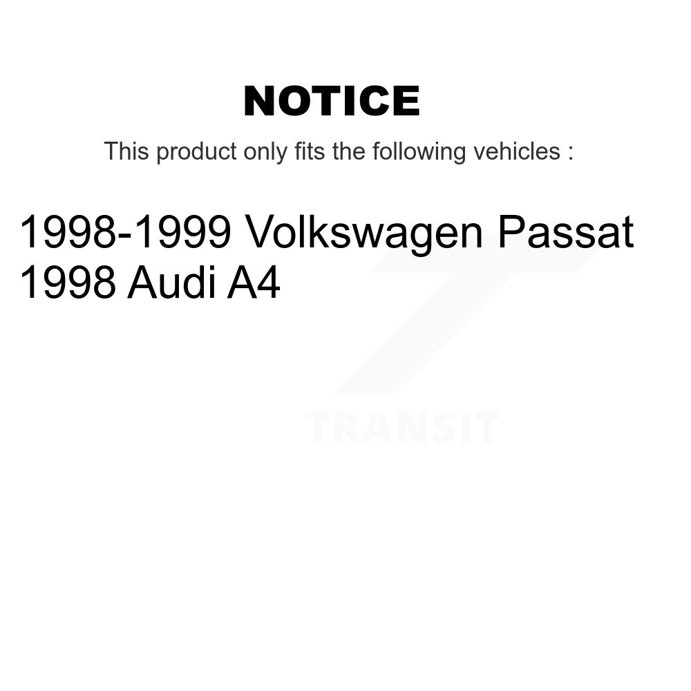 Front Rear Semi-Metallic Brake Pads Kit For Volkswagen Passat Audi A4 KPF-100370 - Image 2