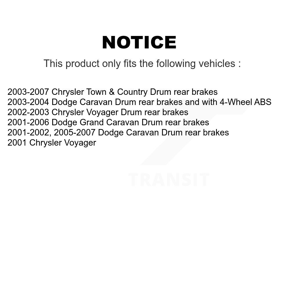 Front Rear Semi-Metallic Brake Pads Kit For Dodge Caravan Grand Chrysler Town & Country KPF-100393 - Image 2