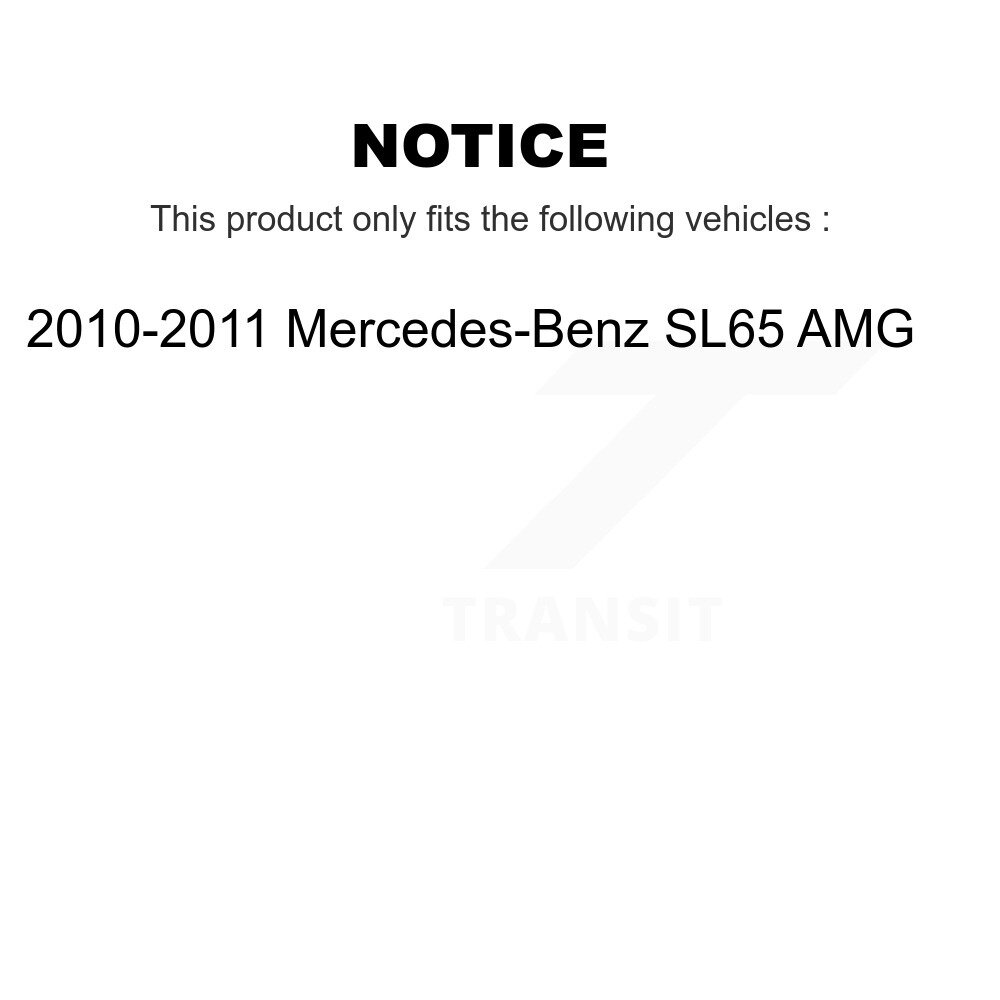 Front Rear Semi-Metallic Brake Pads Kit For 2010-2011 Mercedes-Benz SL65 AMG KPF-100463 - Image 2