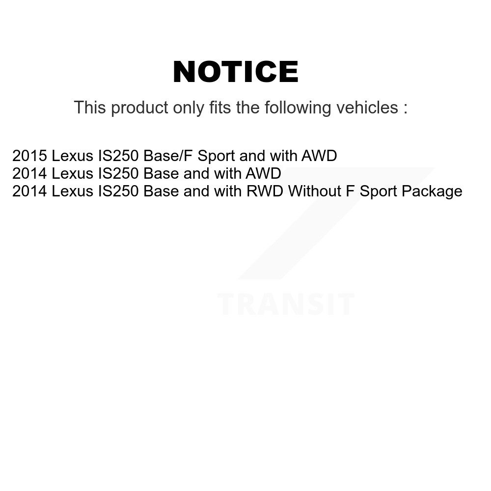 Front Rear Semi-Metallic Brake Pads Kit For Lexus IS250 KPF-100477 - Image 2