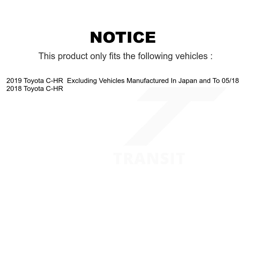 Front Rear Semi-Metallic Brake Pads Kit For Toyota C-HR KPF-100538 - Image 2