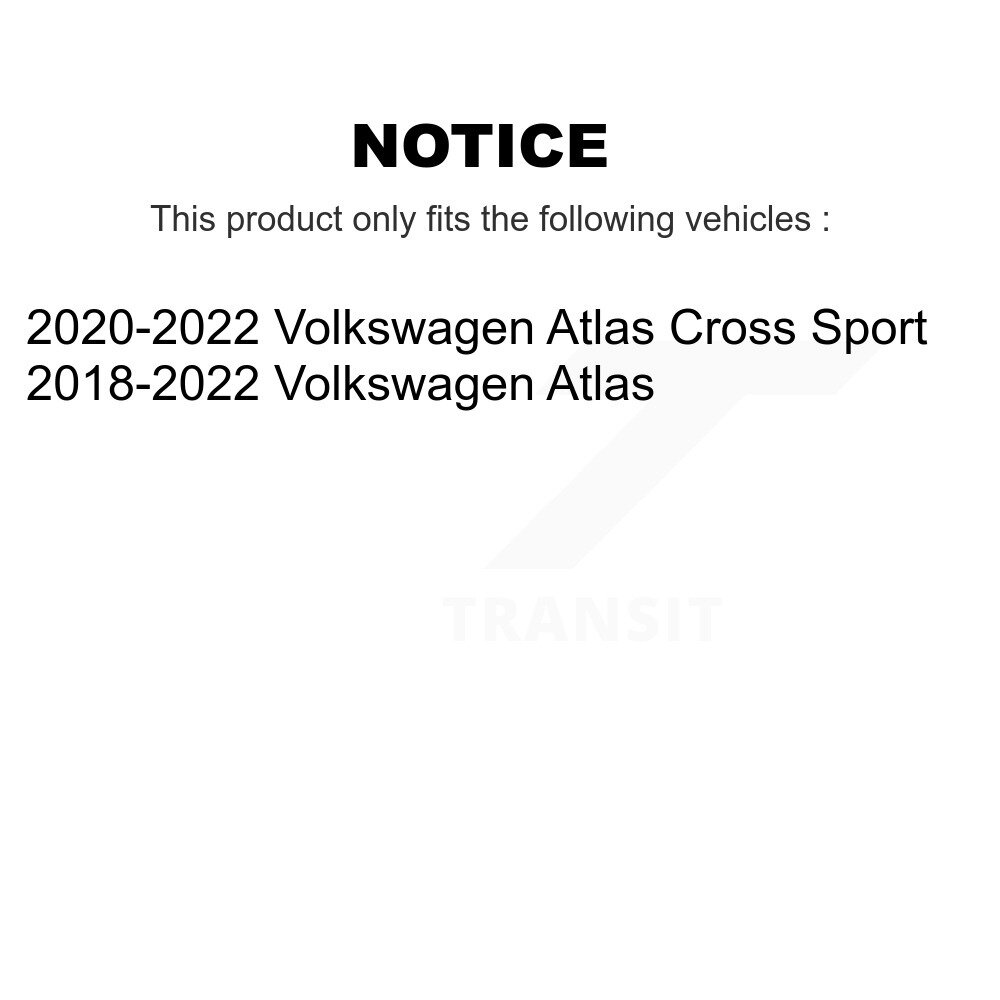 Front Rear Semi-Metallic Brake Pads Kit For Volkswagen Atlas Cross Sport KPF-100539 - Image 2