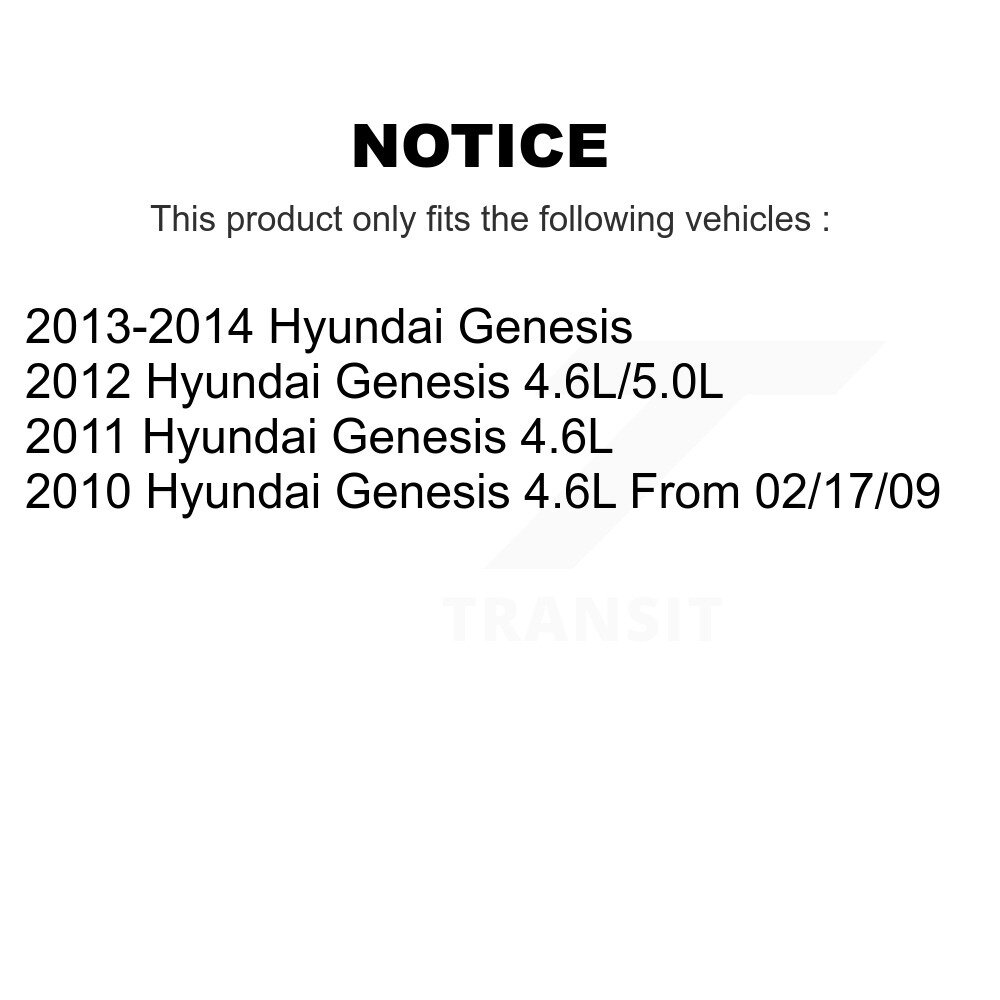 Front Rear Semi-Metallic Brake Pads Kit For Hyundai Genesis KPF-100552 - Image 2
