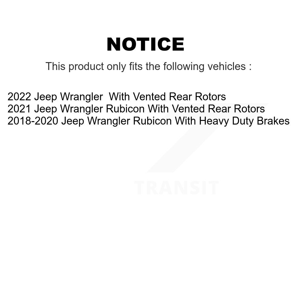 Front Rear Semi-Metallic Brake Pads Kit For Jeep Wrangler KPF-100627 - Image 2