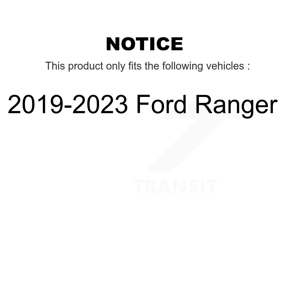 Front Rear Semi-Metallic Brake Pads Kit For 2019-2023 Ford Ranger KPF-100638 - Image 2
