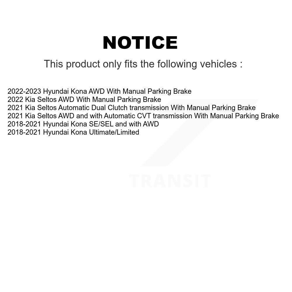 Front Rear Semi-Metallic Brake Pads Kit For Hyundai Kona Kia Seltos KPF-100648 - Image 2