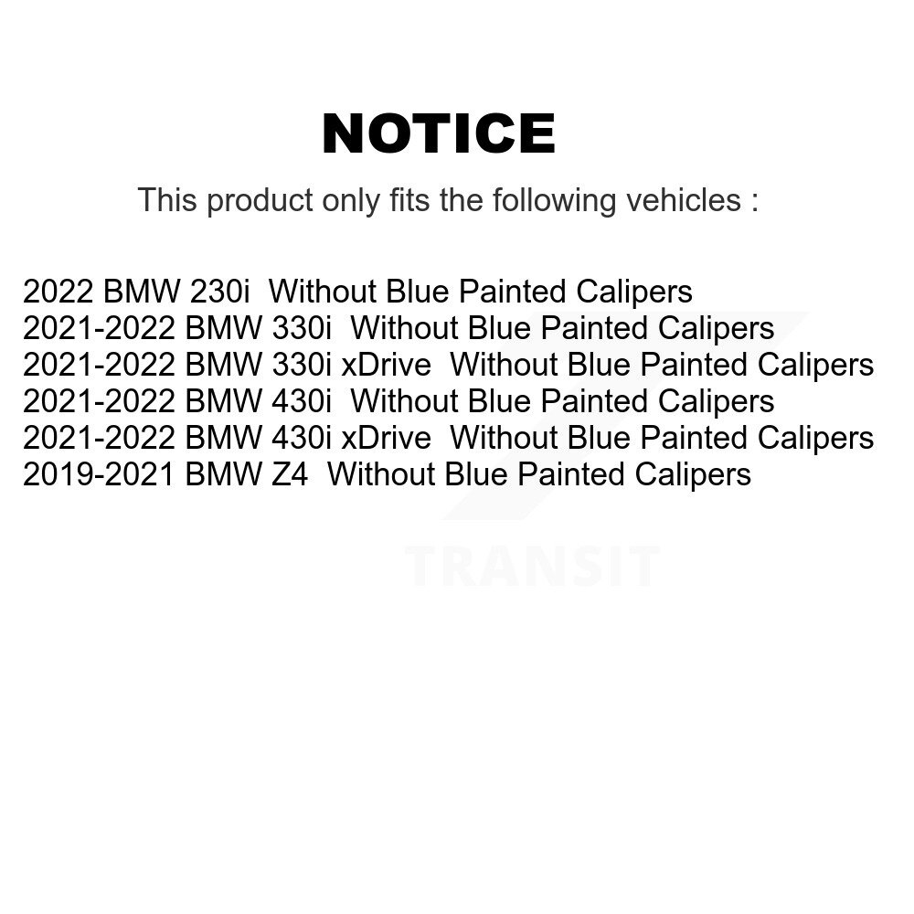 Front Rear Semi-Metallic Brake Pads Kit For BMW 330i xDrive 430i Z4 230i KPF-100664 - Image 2