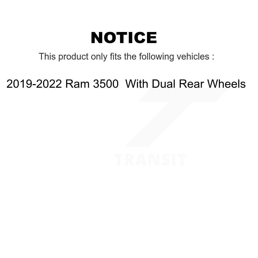 Front Rear Semi-Metallic Brake Pads Kit For 2019-2022 Ram 3500 With Dual Wheels KPF-100671 - Image 2