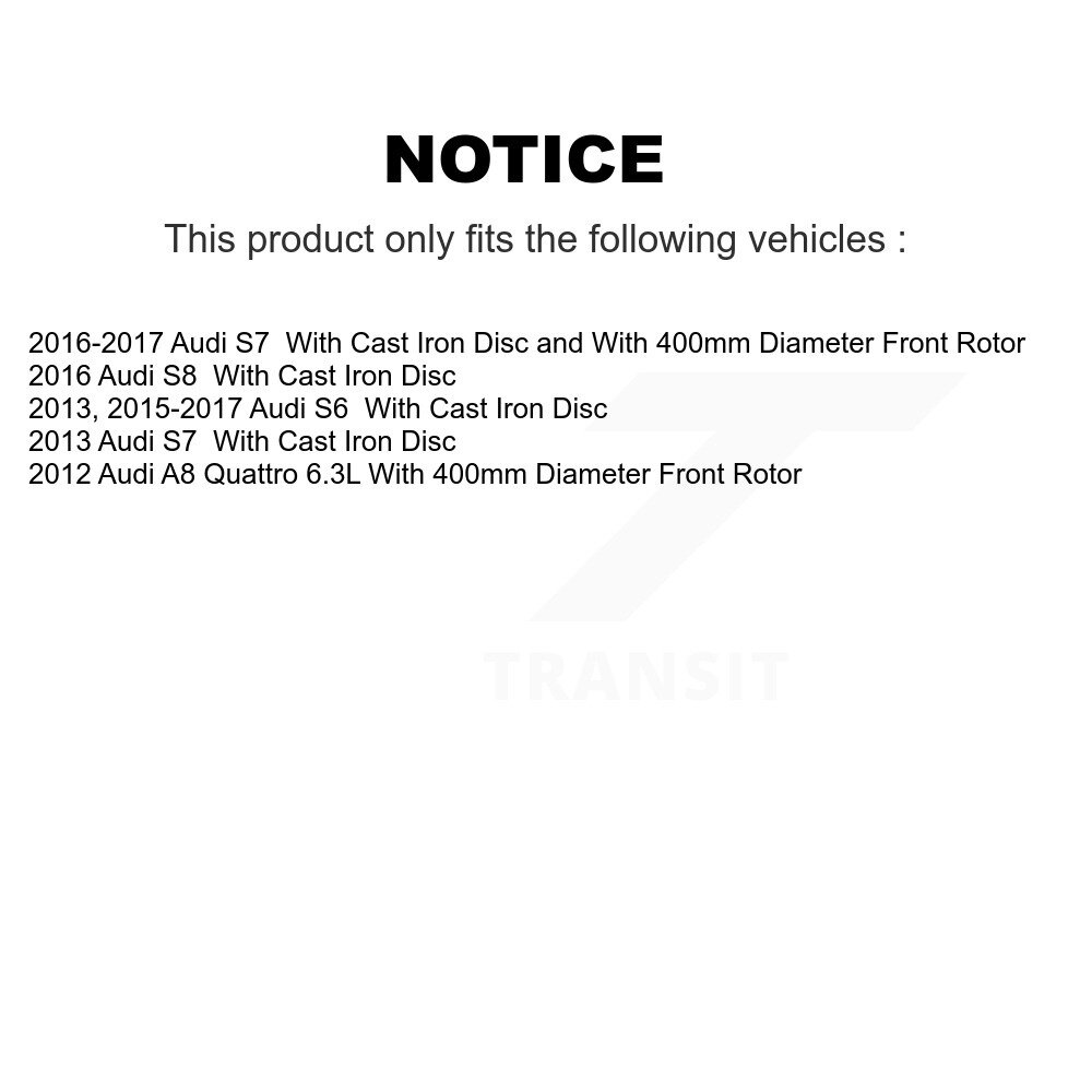 Front Rear Semi-Metallic Brake Pads Kit For Audi S6 S7 A8 Quattro S8 KPF-100693 - Image 2