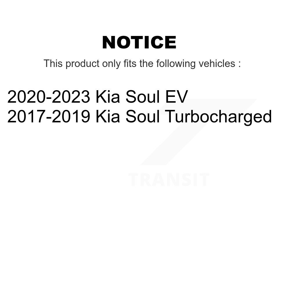 Front Rear Semi-Metallic Brake Pads Kit For Kia Soul EV KPF-100717 - Image 2