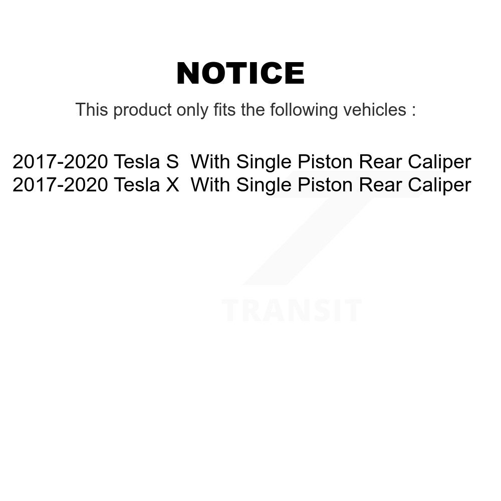 Front Rear Semi-Metallic Brake Pads Kit For Tesla X S With Single Piston Caliper KPF-100739 - Image 2