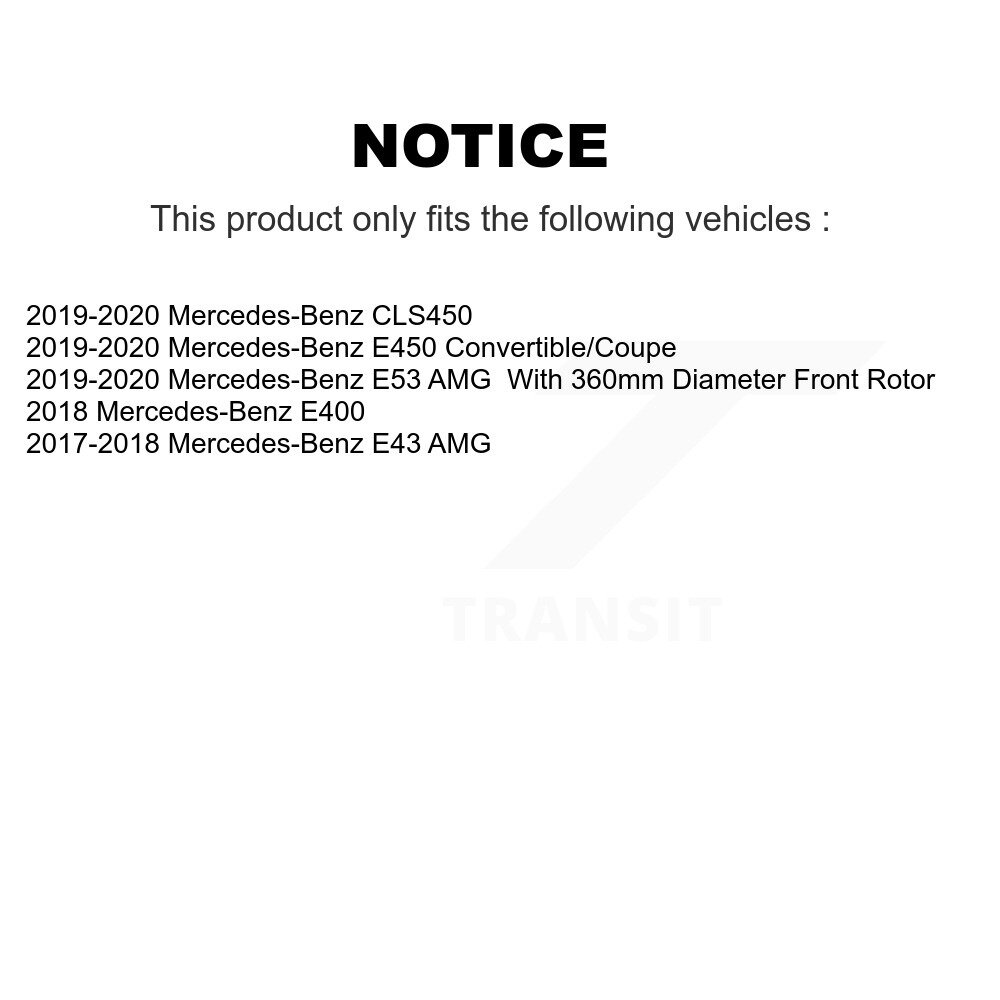 Front Rear Semi-Metallic Brake Pads Kit For Mercedes-Benz E400 E450 E53 AMG E43 CLS450 KPF-100741 - Image 2