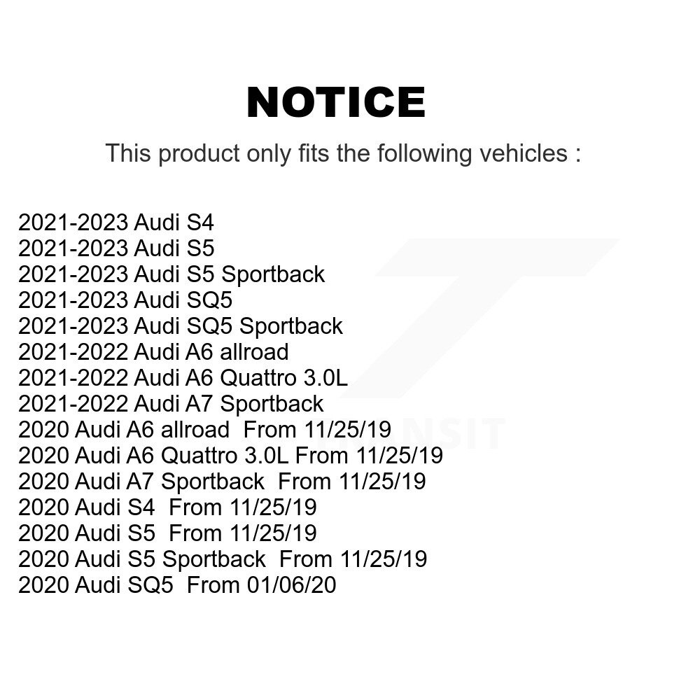Front Rear Semi-Metallic Brake Pad Kit For Audi S5 SQ5 Sportback S4 A6 Quattro A7 allroad KPF-100790 - Image 2