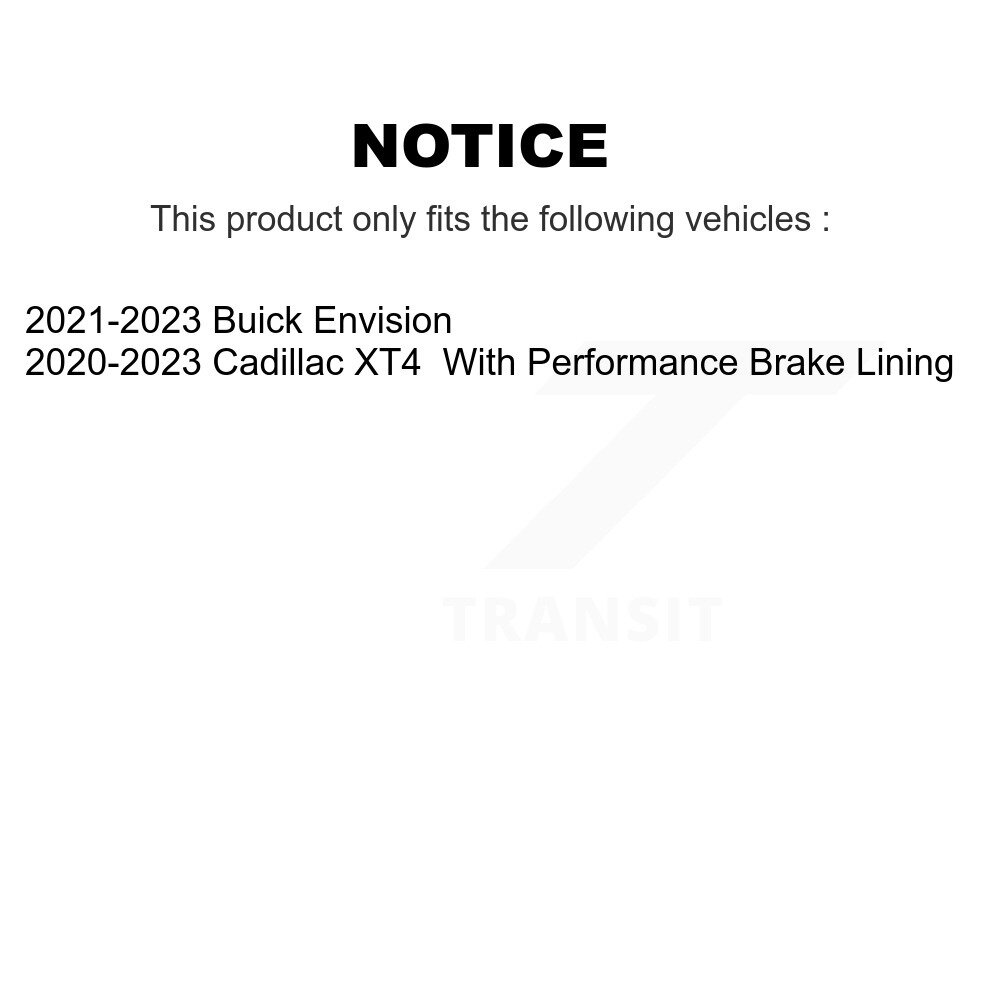 Front Rear Semi-Metallic Brake Pads Kit For Buick Envision Cadillac XT4 KPF-100791 - Image 2