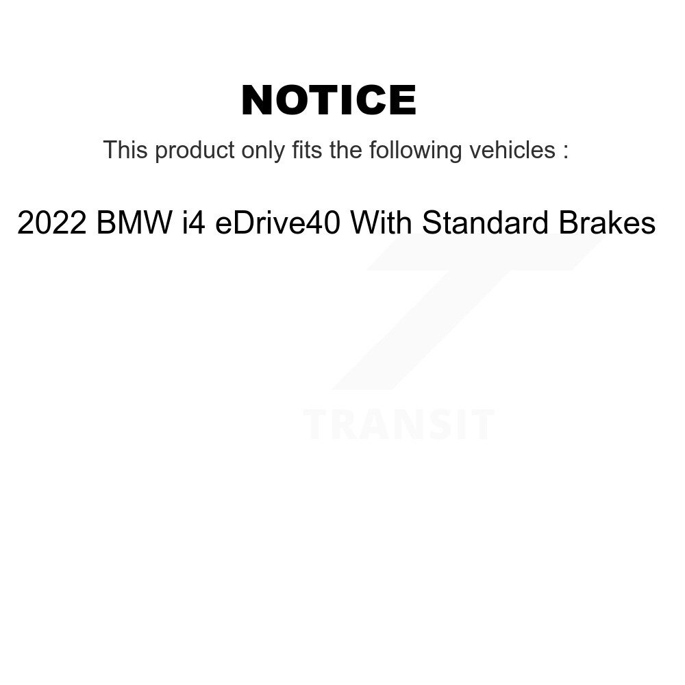 Front Rear Semi-Metallic Brake Pads Kit For 2022 BMW i4 eDrive40 With Standard Brakes KPF-100795 - Image 2