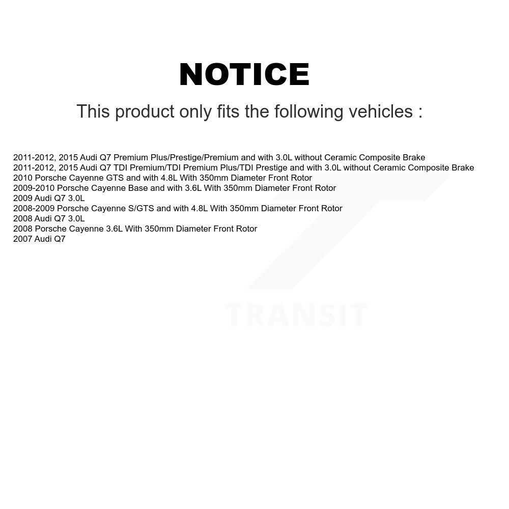 Front Rear Semi-Metallic Disc Brake Pad Extra Wear Sensor Kit For Audi Q7 Porsche Cayenne KPW-100071 - Image 2