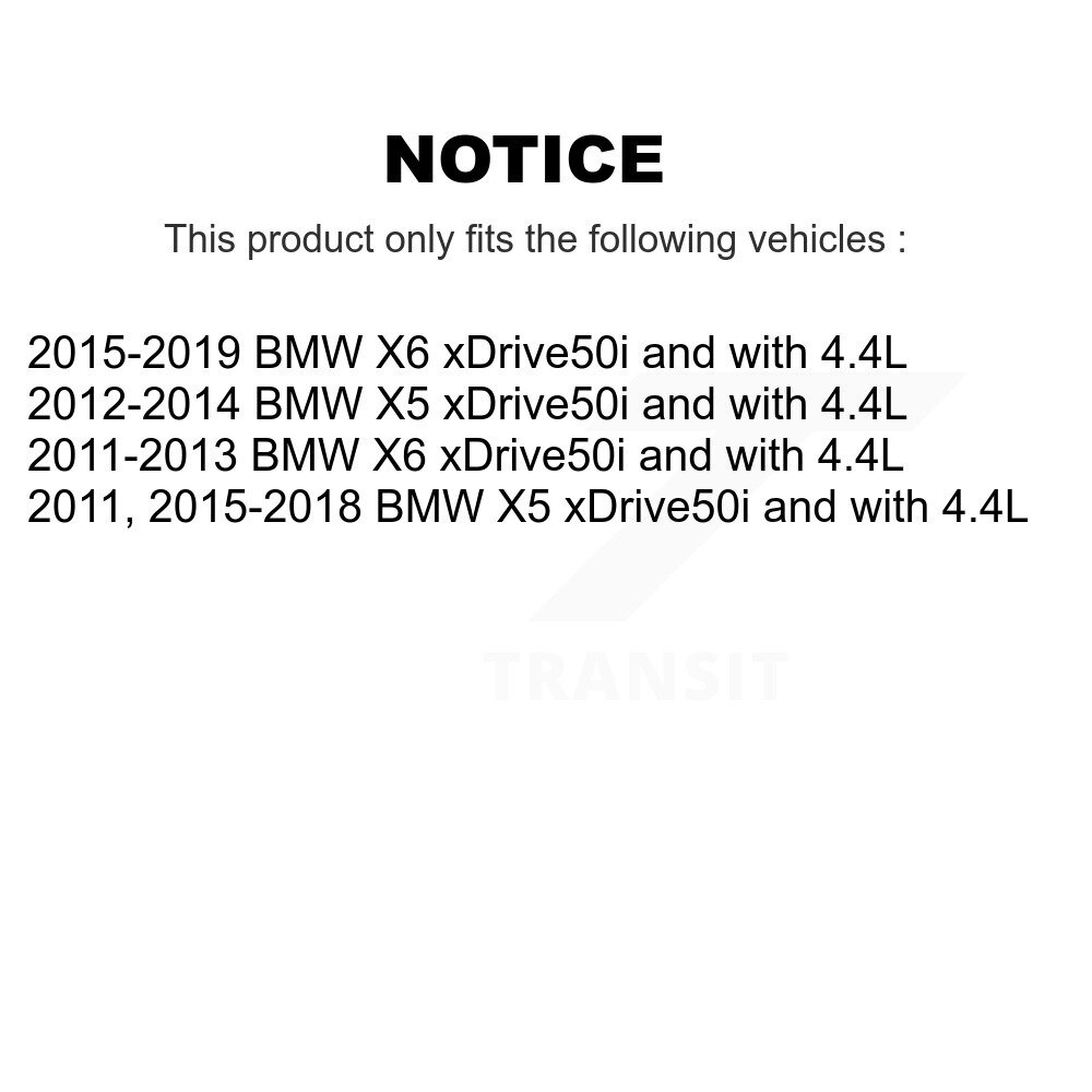Front Rear Semi-Metallic Disc Brake Pad Wear Sensor Kit For BMW X5 X6 xDrive50i with 4.4L KPW-100092 - Image 2