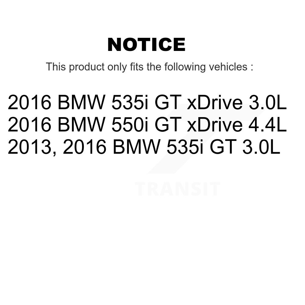 Front Rear Semi-Metallic Disc Brake Pads And Wear Sensors Kit For BMW 535i GT xDrive 550i KPW-100144 - Image 2