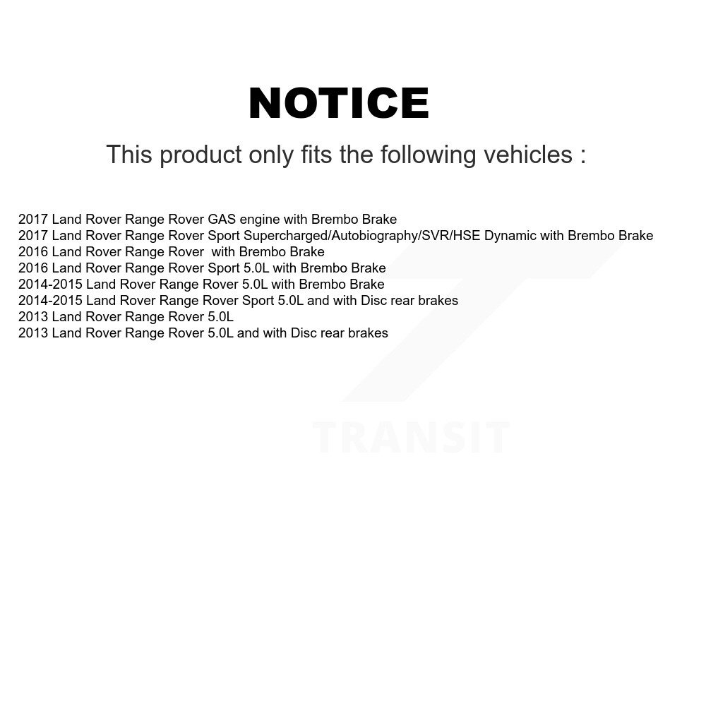 Front Rear Semi-Metallic Disc Brake Pads And Wear Sensors Kit For Land Rover Range Sport KPW-100312 - Image 2
