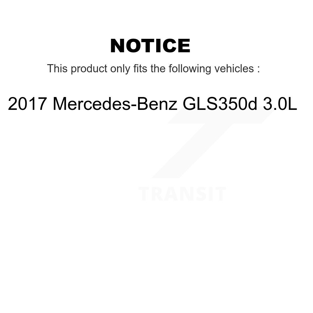 Front Rear Semi-Metallic Brake Pads & Wear Sensor Kit For 2017 Mercedes-Benz GLS350d 3.0L KPW-100356 - Image 2
