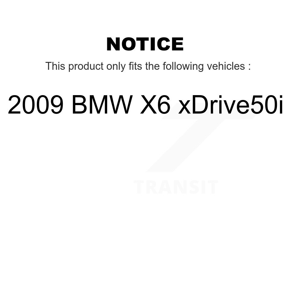 Front Rear Semi-Metallic Disc Brake Pad & Wear Sensor Kit (5Pc) For 2009 BMW X6 xDrive50i KPW-100450 - Image 2