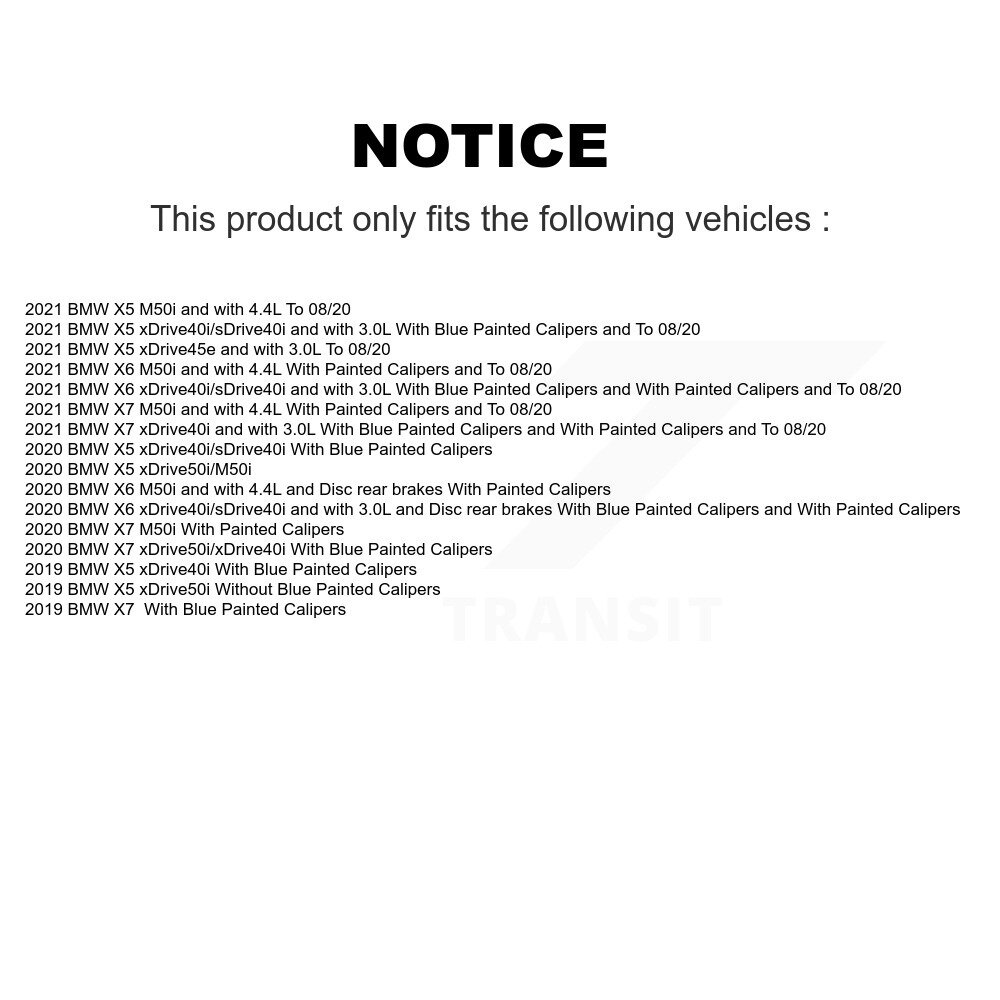 Front Semi-Metallic Disc Brake Pads And Wear Sensors Kit For BMW X5 X7 X6 KPW-100611 - Image 2