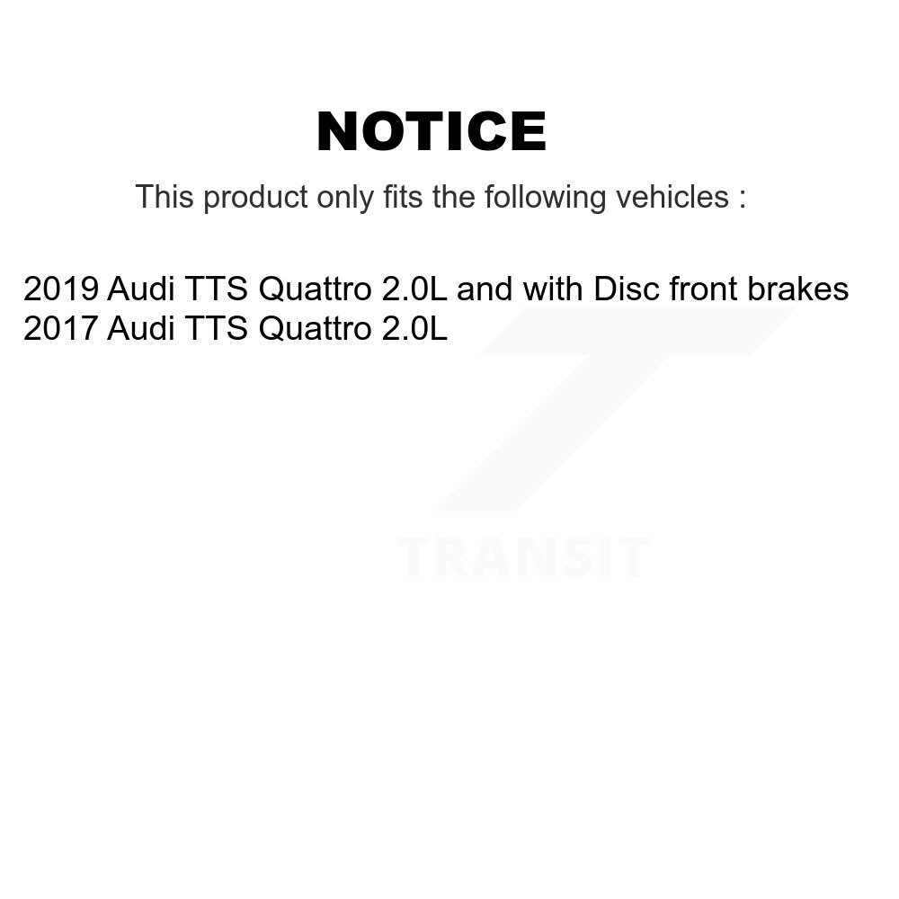 Front Semi-Metallic Disc Brake Pads And Wear Sensors Kit For Audi TTS Quattro KPW-100660 - Image 2