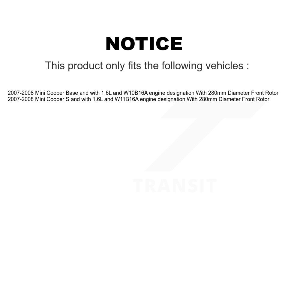 Front Semi-Metallic Disc Brake Pads And Wear Sensors Kit For Mini Cooper KPW-100678 - Image 2