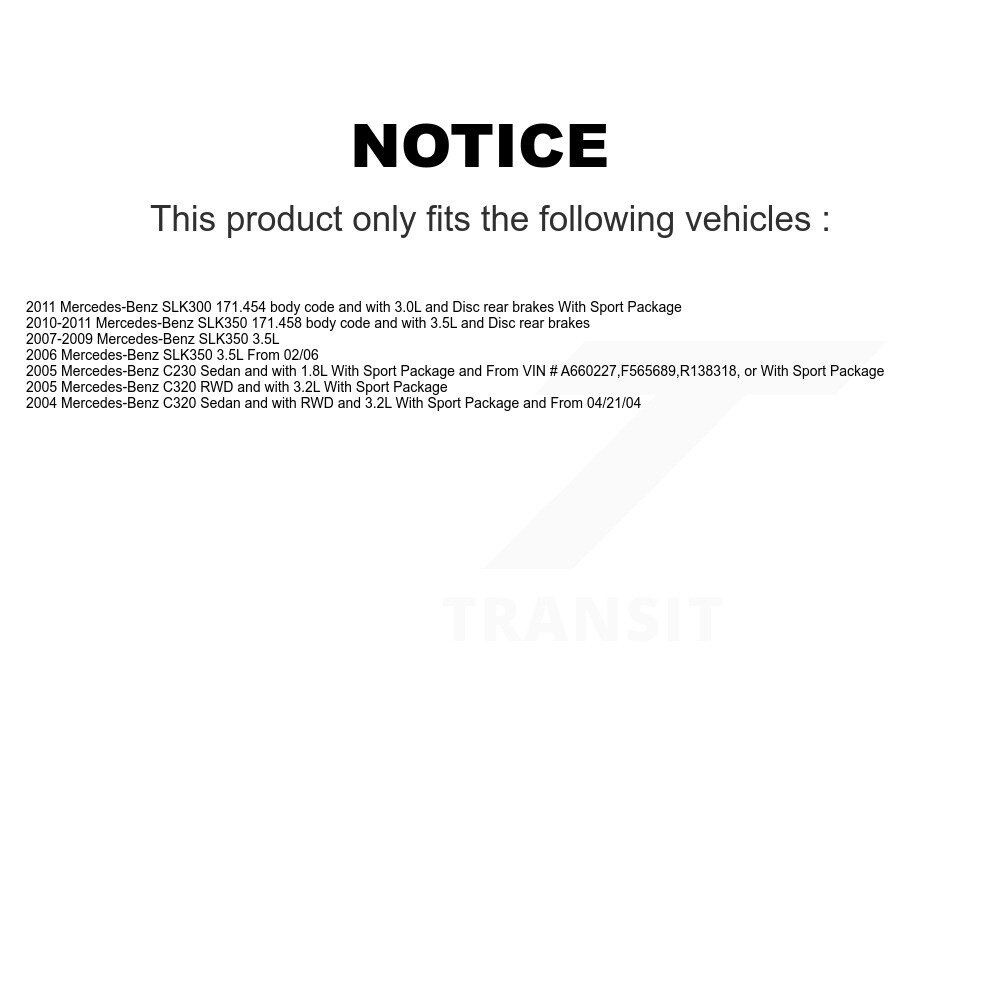 Front Semi-Metallic Brake Pad & Wear Sensor Kit For Mercedes-Benz SLK350 C230 C320 SLK300 KPW-100699 - Image 2