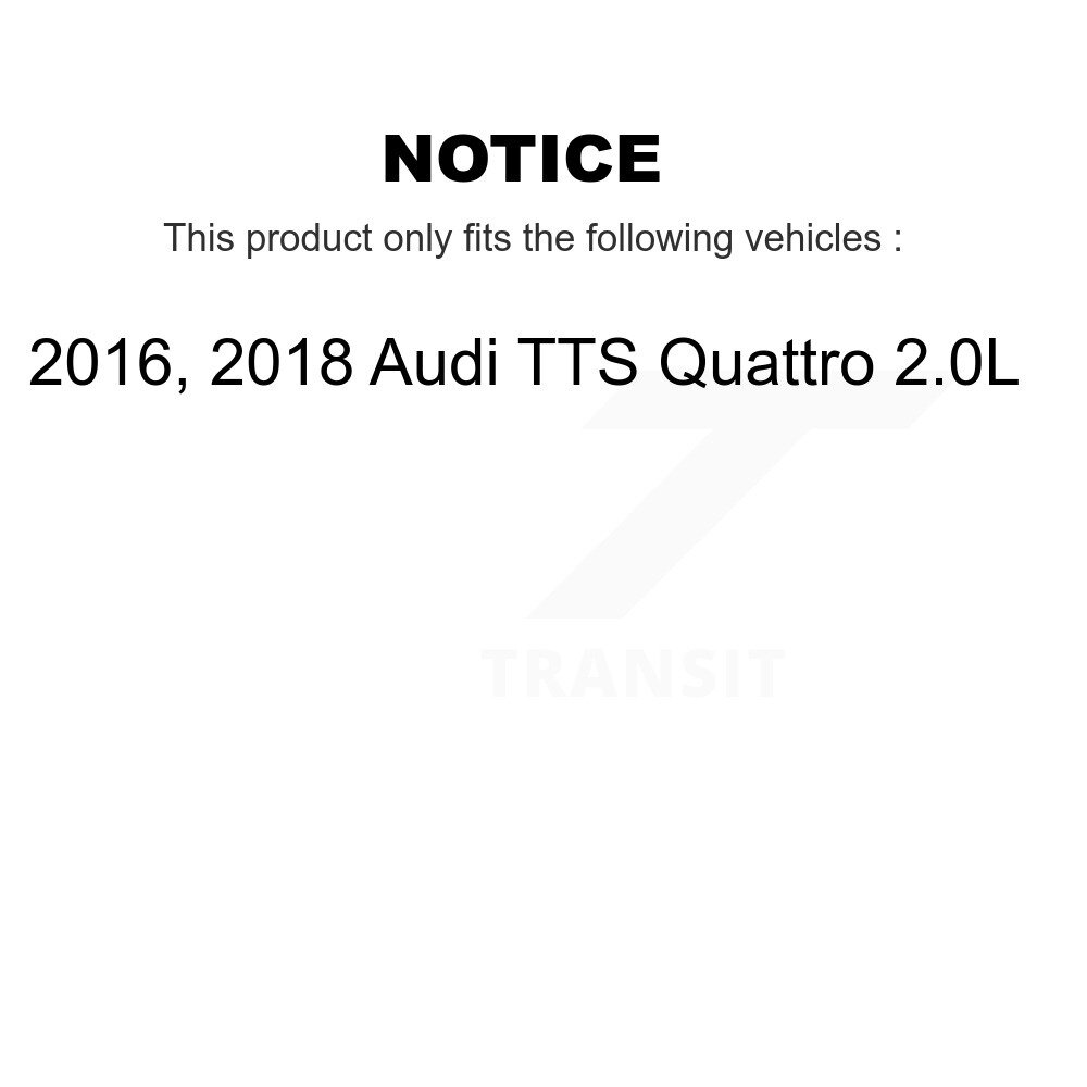 Front Semi-Metallic Disc Brake Pads And Wear Sensors Kit For Audi TTS Quattro 2.0L KPW-100752 - Image 2